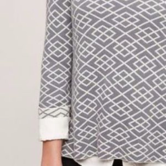 ANTHRO MOTH GRAY COWLED GALENA PULLOVER SWEATER - Picture 3 of 8